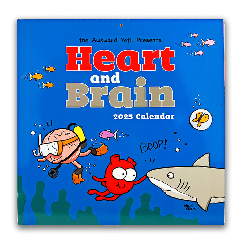 Heart and Brain 2025 Calendar the Awkward Store