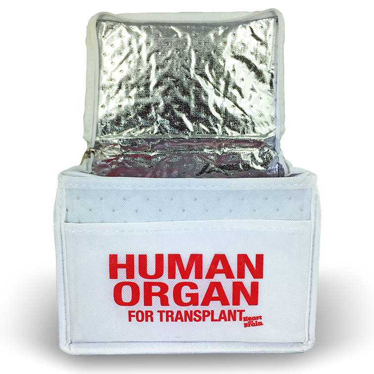 Human Organ for Transplant Lunch Bag Cooler