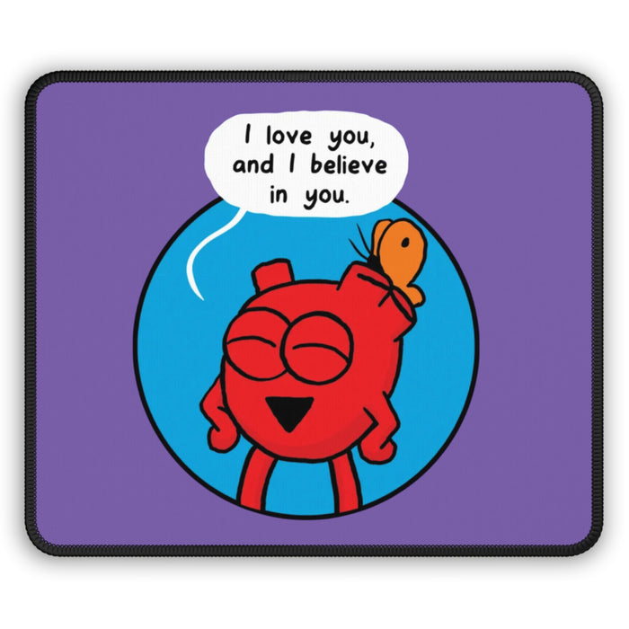 Heart Love You Circle Mouse Pad