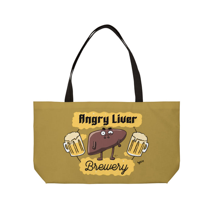 Angry Liver Brewery Weekender Bag (Woven Handle)