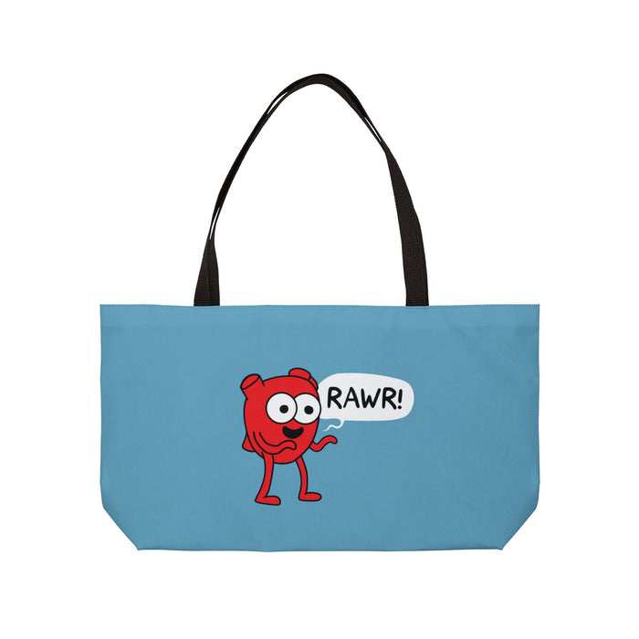 Heart Rawr Weekender Bag (Woven Handle)