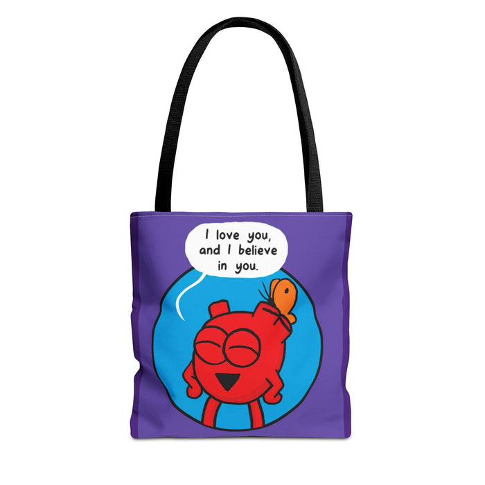 Heart Love You Circle Tote Bag