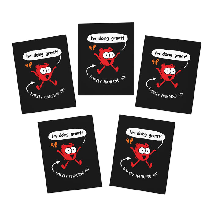 Im Doing Great Heart Greeting Card 5 Pack