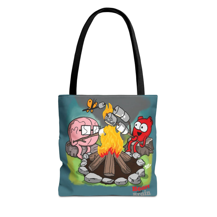 Heart and Brain Campfire Bonfire Tote Bag