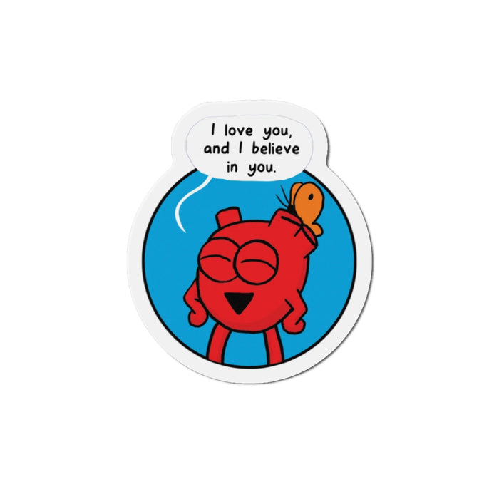 Heart Love You Circle Magnet