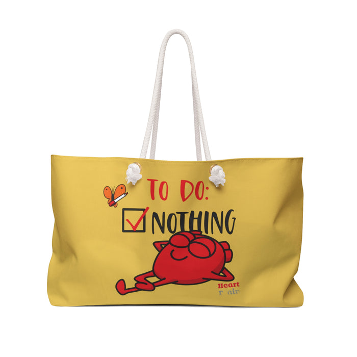 Heart Nothing Weekender Bag ( Rope Handle)