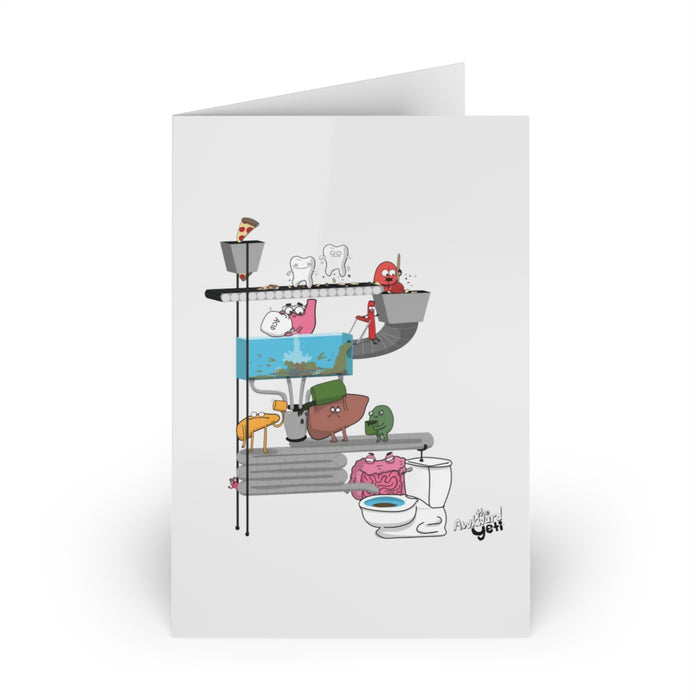 Digestive System Greeting Card 10 Pack