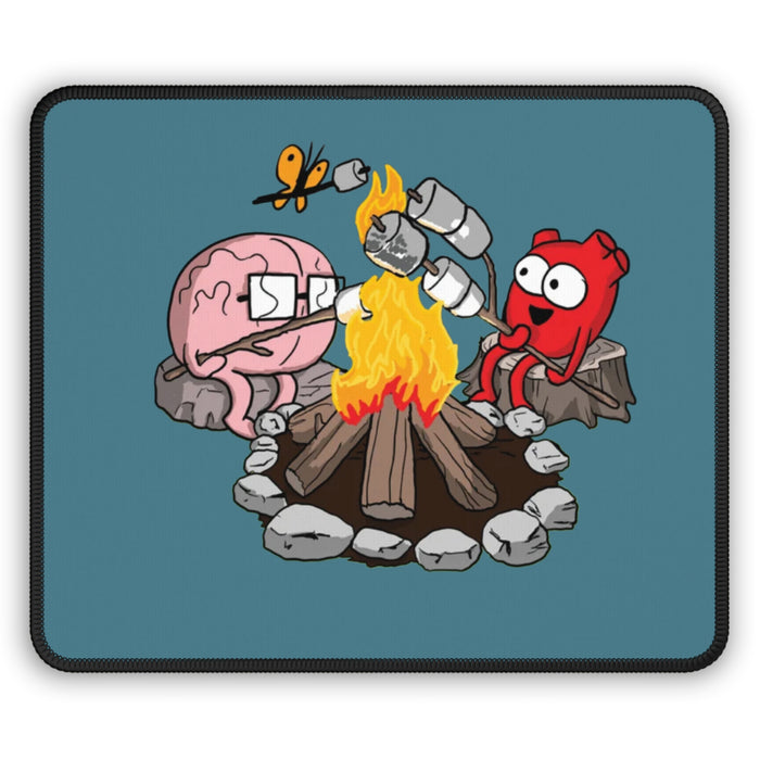 Heart and Brain Campfire Bonfire Mouse Pad