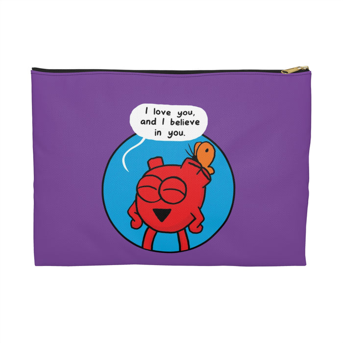 Heart Love You Circle Zip Pouch