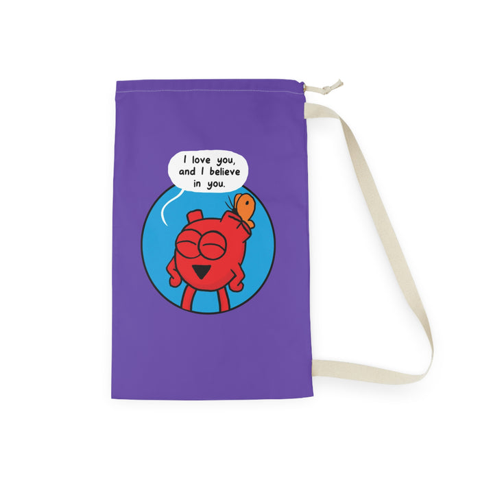 Heart Love You Circle Laundry Bag