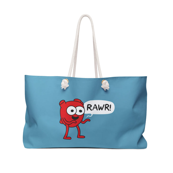 Heart Rawr Weekender Bag (Rope Handle)