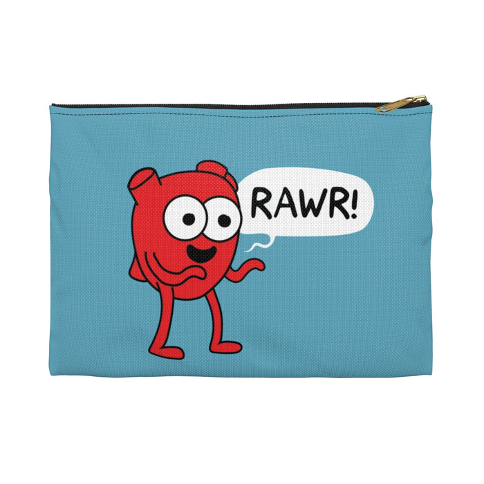 Heart Rawr Zip Pouch