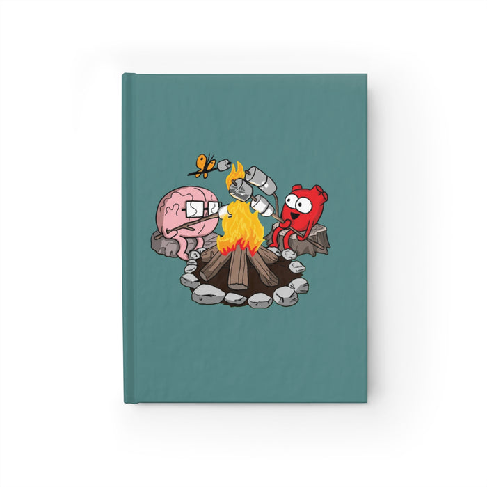 Brain & Heart Campfire Bonfire Blank Journal