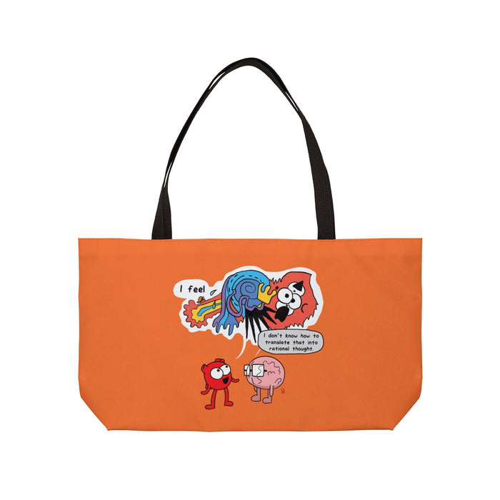 I feel Weekender Bag (Woven Handle )