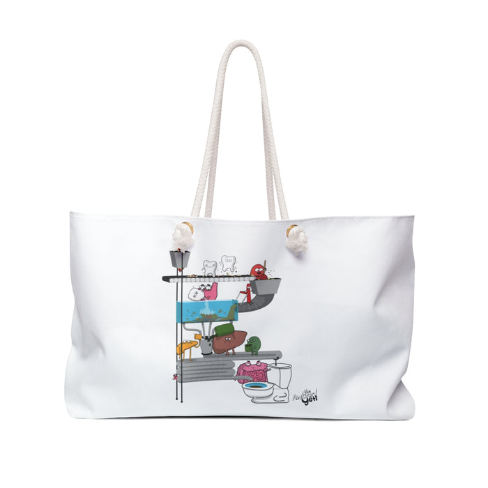 Digestive System  Weekender Bag ( Woven Handle)