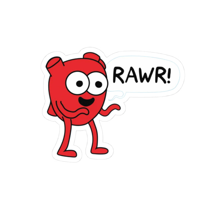 Heart Rawr Stickers