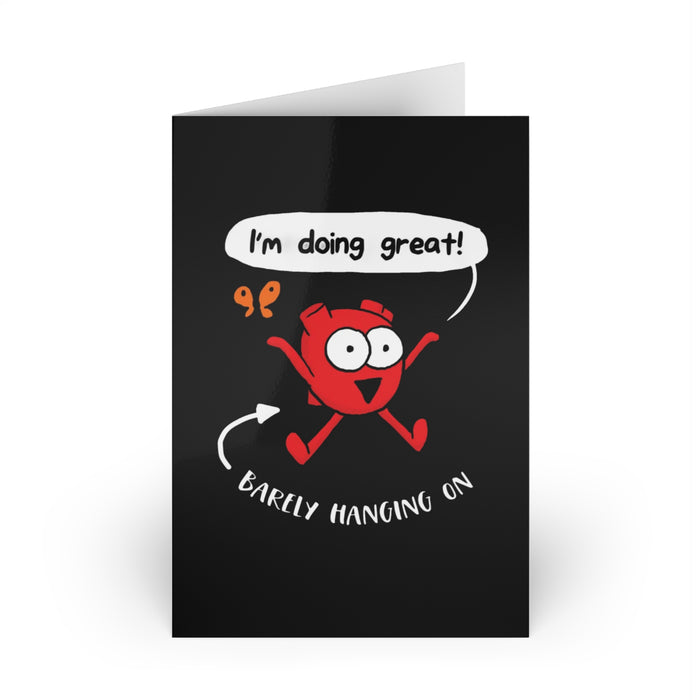 Im Doing Great Heart Greeting Card 10 Pack