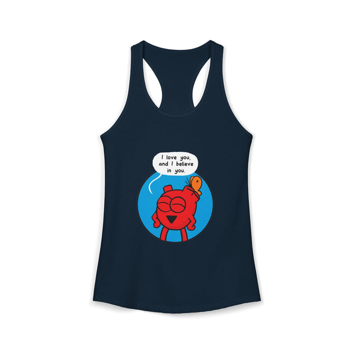 Heart Love You Circle Women's Ideal Racerback Tank