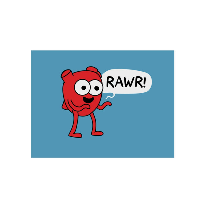 Heart Rawr Aluminum Print