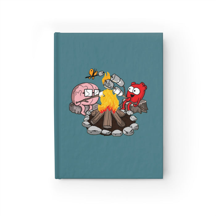 Heart and Brain Campfire Bonfire Blank Journal