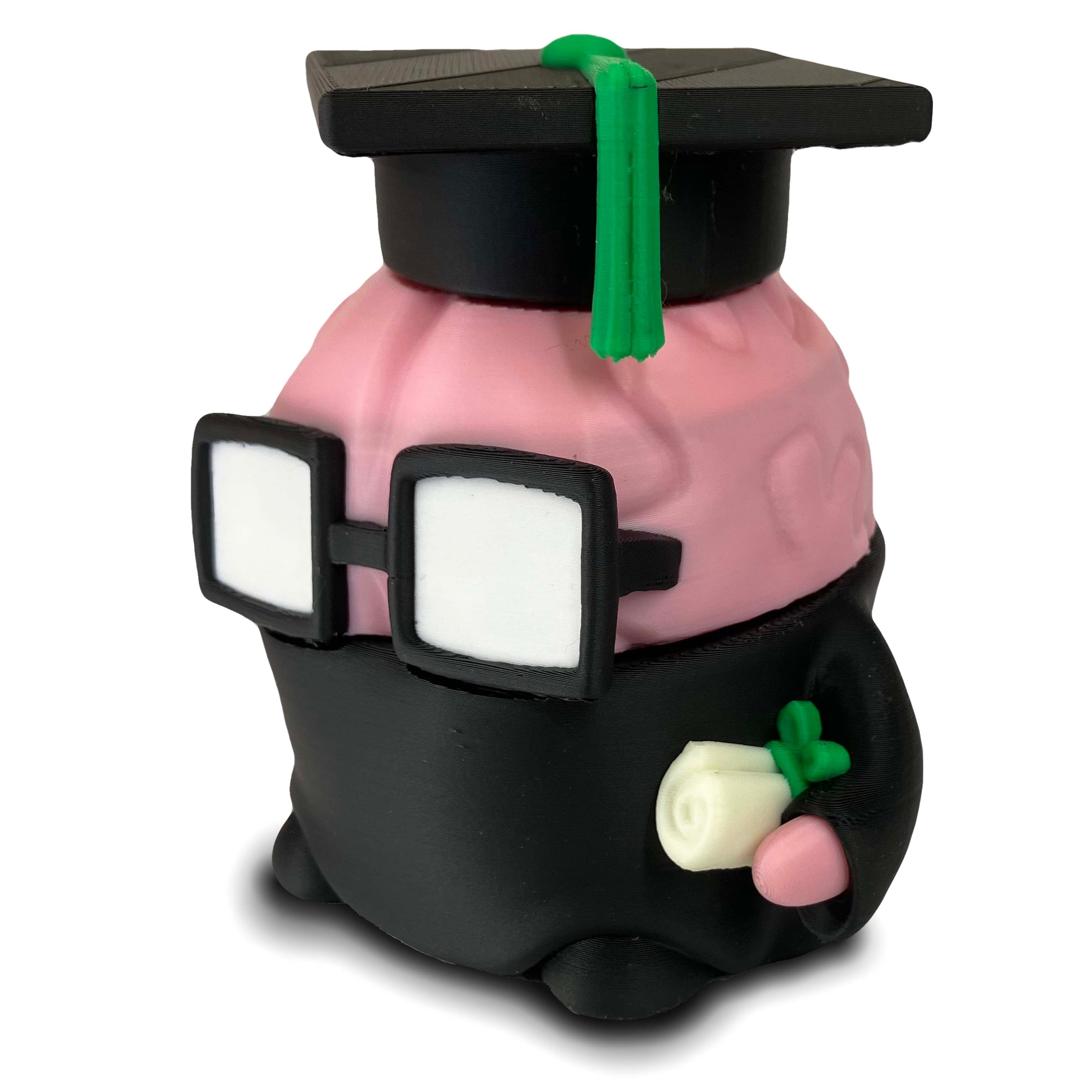 Graduate Brain Box Graduate Brain Custom-Color Figurine