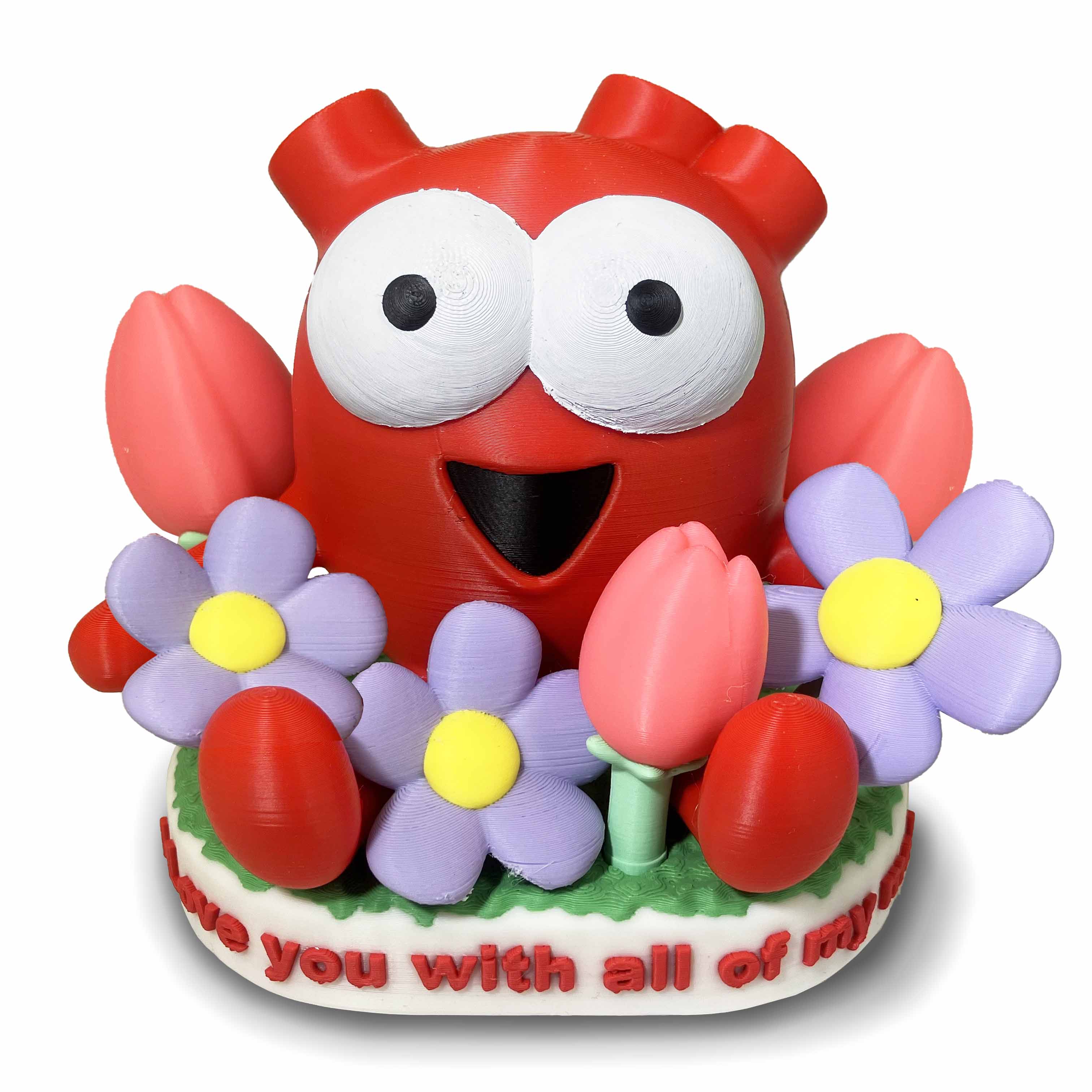 置物 Say You Love Me Heart Love and Flowers Figurine