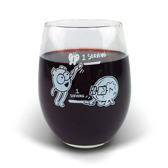 Heart and Brain XL Wine Glass the Awkward Store