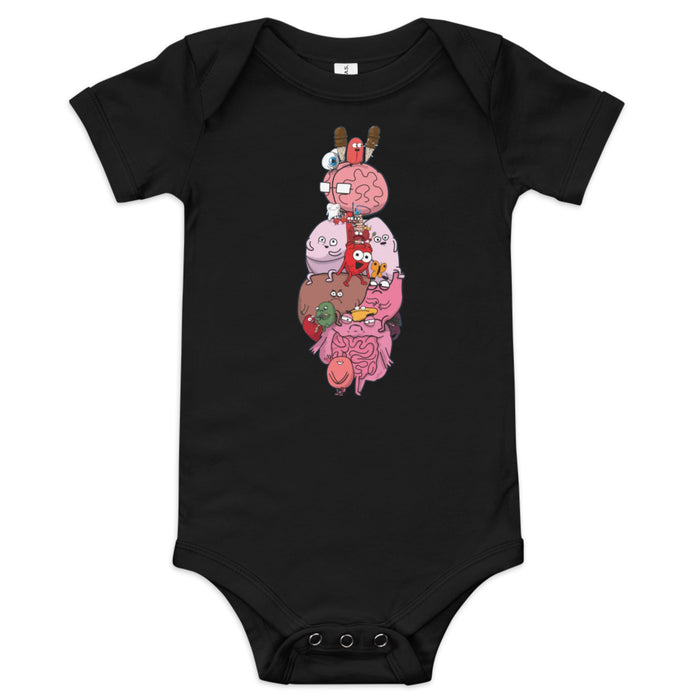 Anatomy Diagram Baby short sleeve one piece