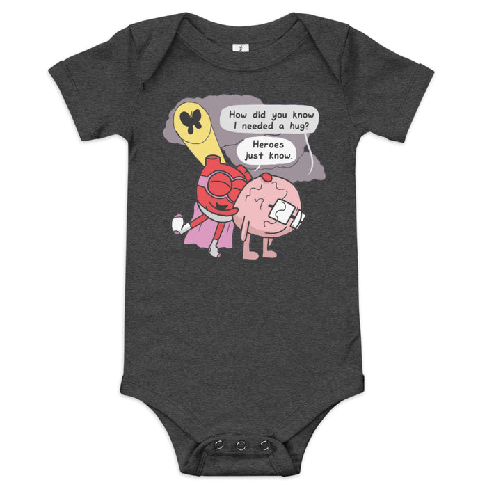 Heroes Just Know Baby short sleeve one piece