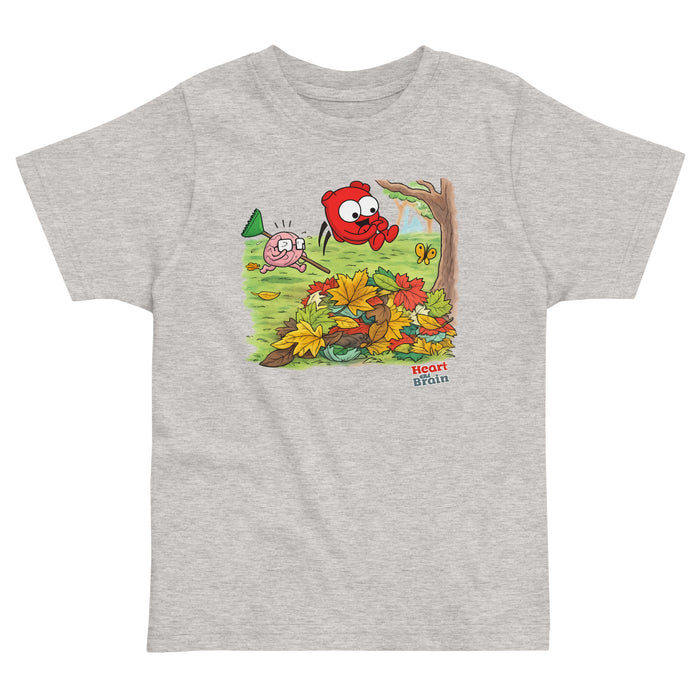 Heart and Brain Leaf Pile Toddler jersey t-shirt