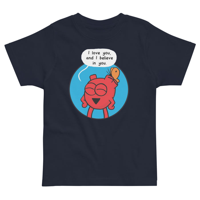 Heart Love You Circle Toddler jersey t-shirt