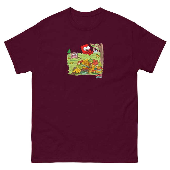 Heart and Brain Leaf Pile T-shirt