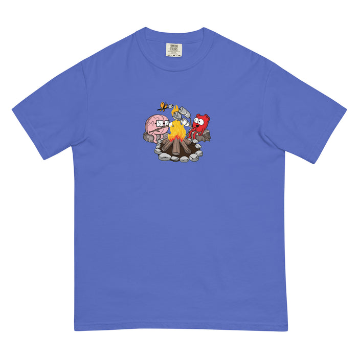 Heart and Brain Campfire Bonfire Regular Unisex t-shirt