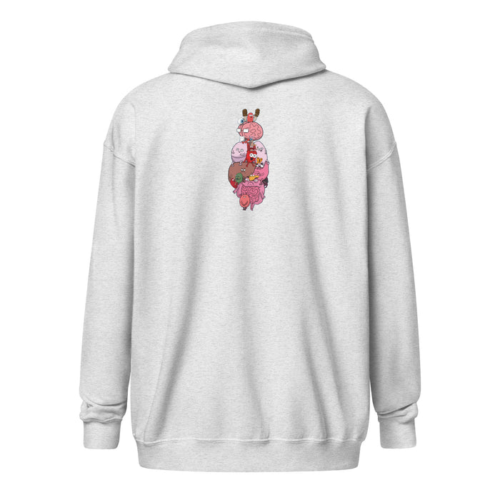 Anatomy Diagram zip hoodie