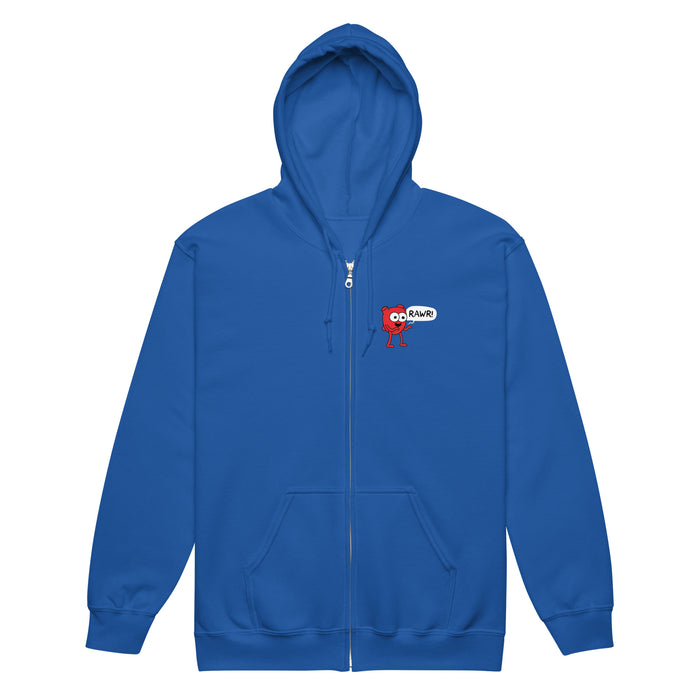 Heart Rawr zip hoodie