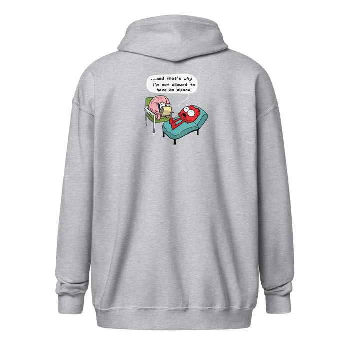 Alpaca zip hoodie