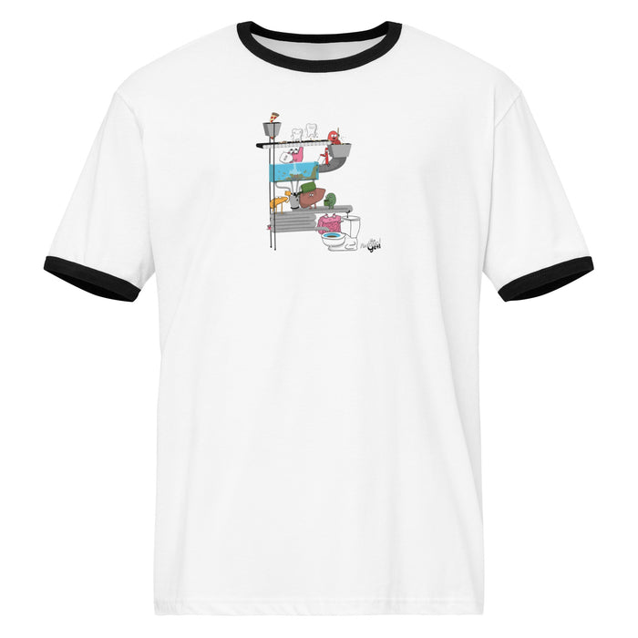 Digestive System Unisex ringer t-shirt