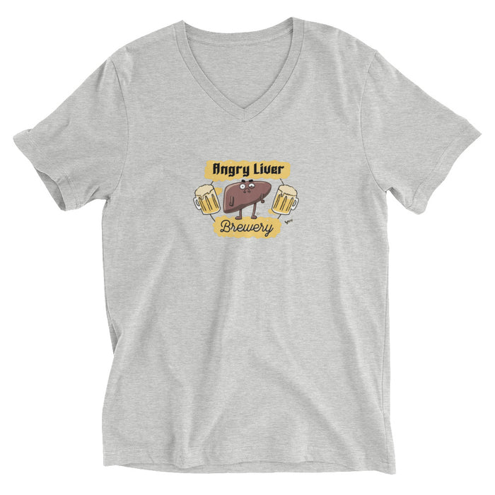 Angry Liver Brewery Men V-Neck T-Shirt