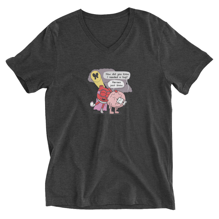 Heroes Just Know Men V-Neck T-Shirt