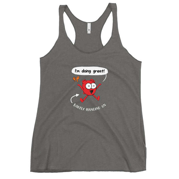 I’m Doing Great Heart Women's Triblend Tank