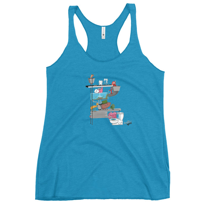 Digestive System Women's Triblend Tank
