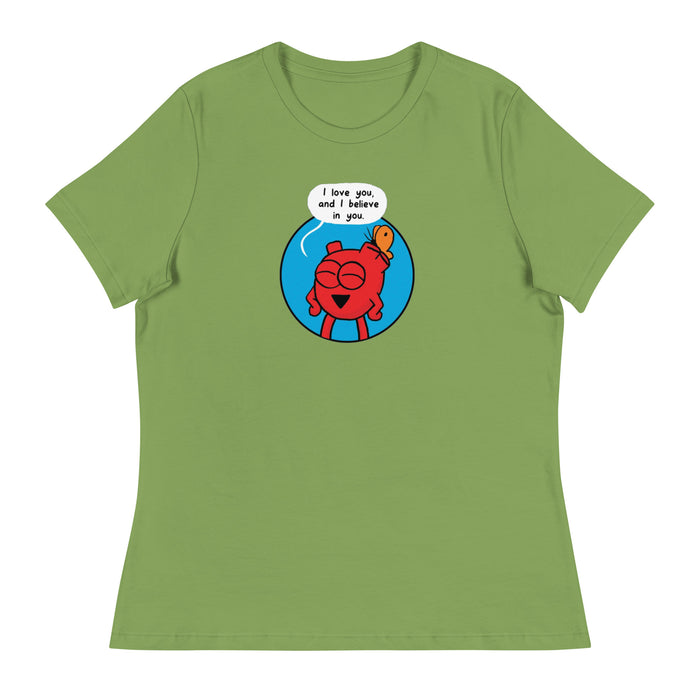 Heart Love You Circle Fitted T-Shirt