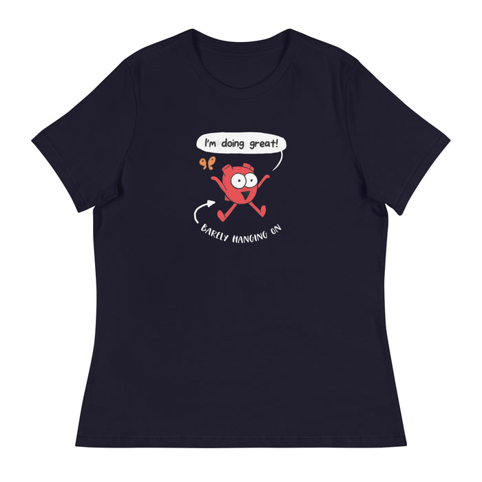WIm Doing Great Heart Fitted T-Shirt