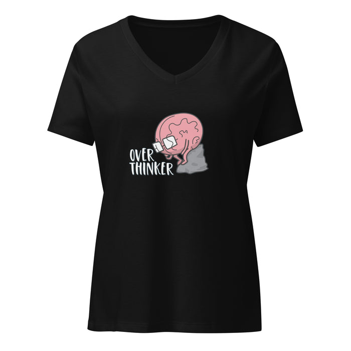 Brain Overthinker Women’s relaxed v-neck t-shirt