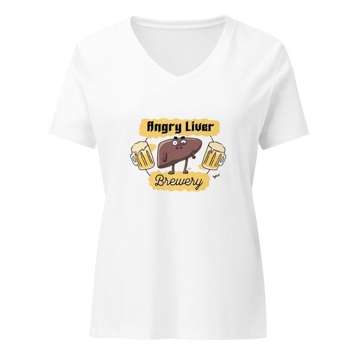 Angry Liver Brewery Women’s relaxed v-neck t-shirt