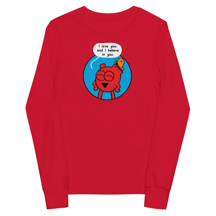 Heart Love You Circle Kids long sleeve tee