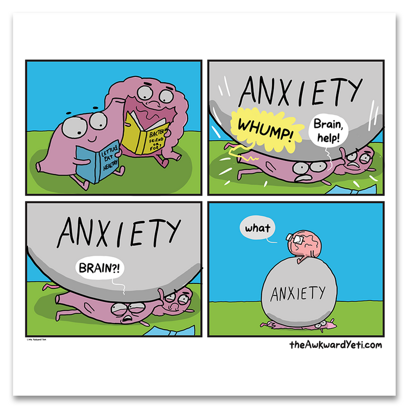 "Anxiety Hits the Gut" Print