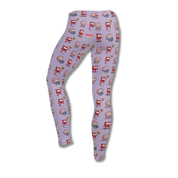 Heart and Brain Lavender Leggings