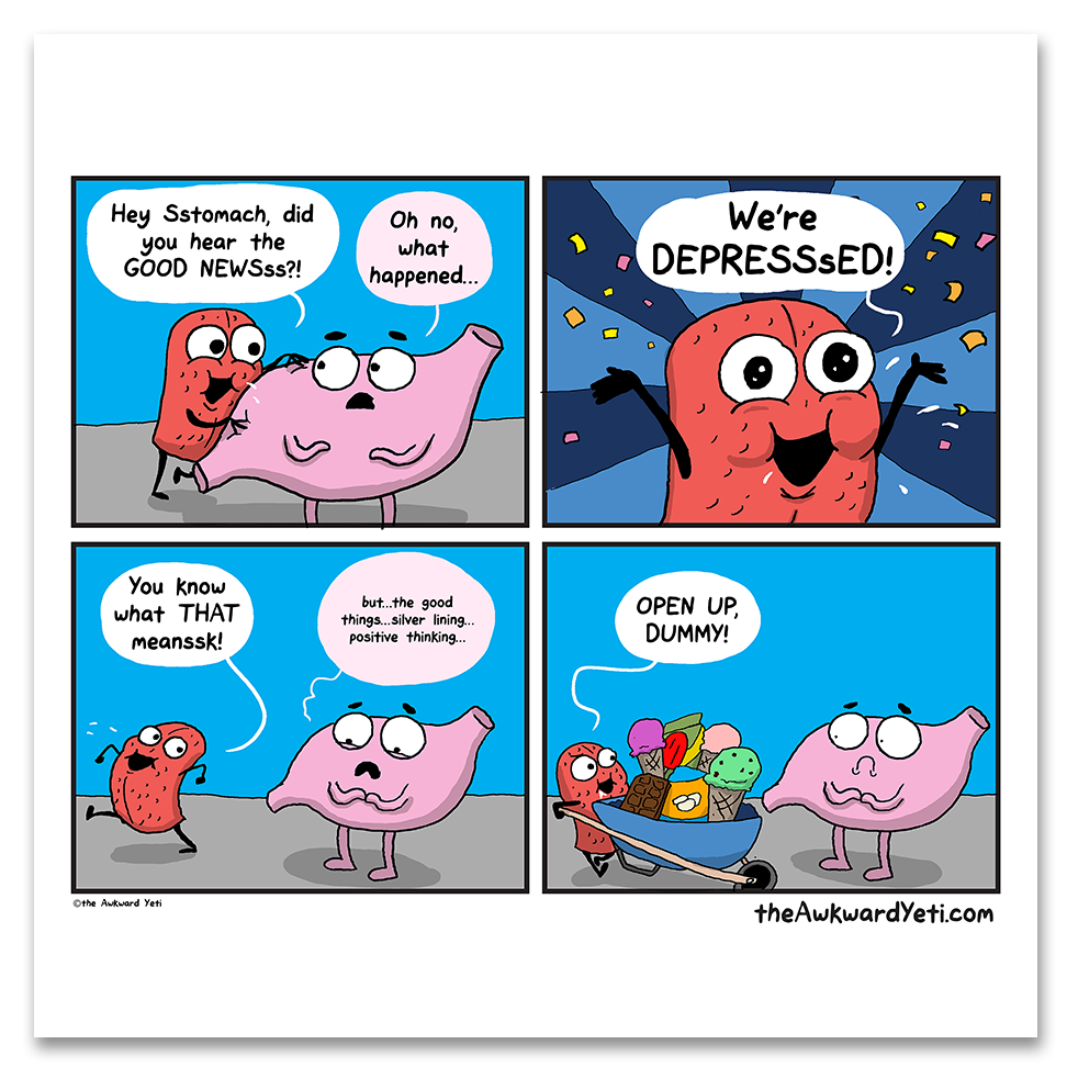 "Tongue Fights Depression" Print