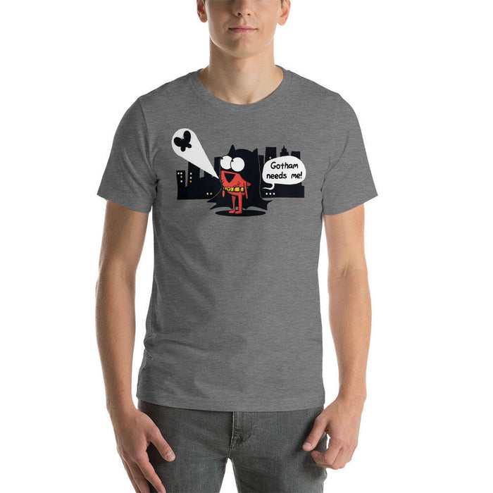 Bat Heart "Gotham Needs Me" Short-Sleeve Unisex T-Shirt